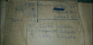 Club Badge prices 1961