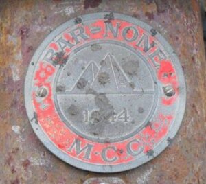 On rear of Panther Motorcycle